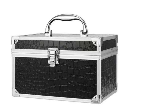 Makeup Suitcase Cosmetic Box Makeup Nails Polish Case Metal Cosmetic Case Mini