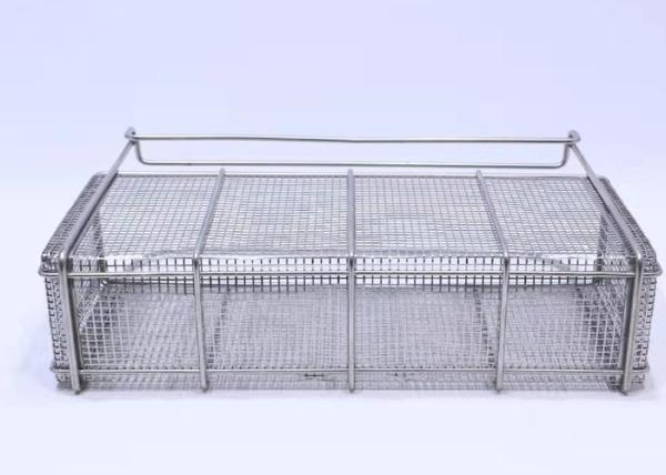 High Temperature Wire Mesh Storage Basket Sterilization Medical Disinfection