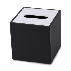 Wholesale OEM/ ODM black / white weave square 130*130*135 tissue box cover for Shangri-La Hotel from china suppliers