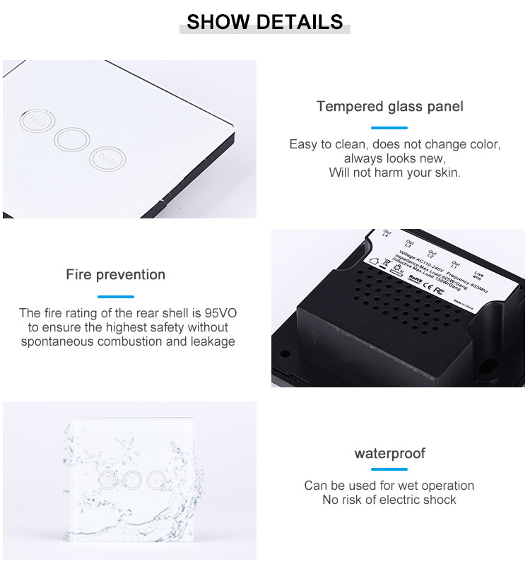 Smart Home Uk Standard Timer Touch Smart Wall Switch Time Control Lamp Light Switch