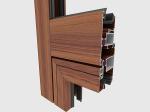 EN755 6063 T5 Wood Finish Aluminium Profiles Extrusion