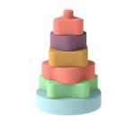 CE Educational Silicone Stacking Toys Creative Building Blocks SGS For Kids