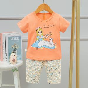 Wholesale Children'S Home Girls Summer Pajamas Shorts Blonde Girl Korean from china suppliers