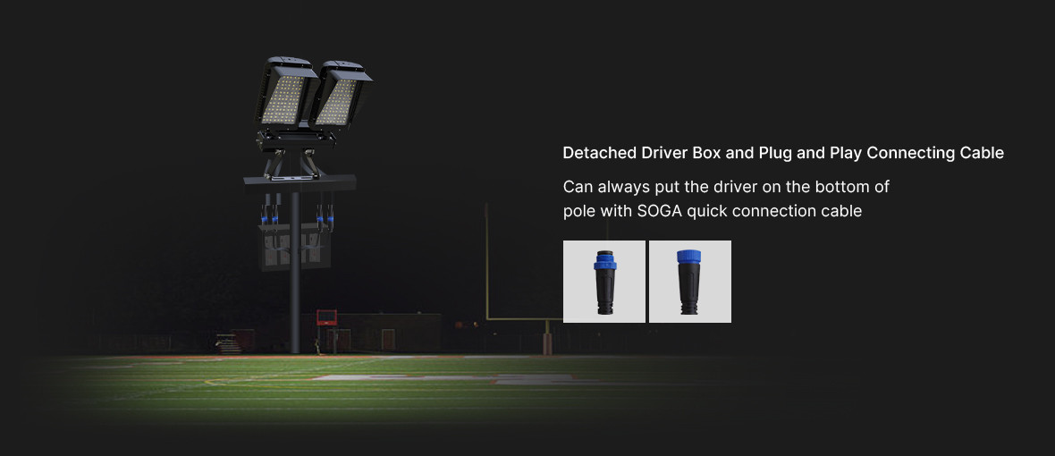 250W - 900W Skate Park Lighting Modular Rotatable Tennis Court Led Lights