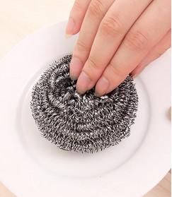 Wholesale Sliver Color Stainless Steel Pot Cleaner , SGS Certification 430 Metal Dish Scrubber from china suppliers