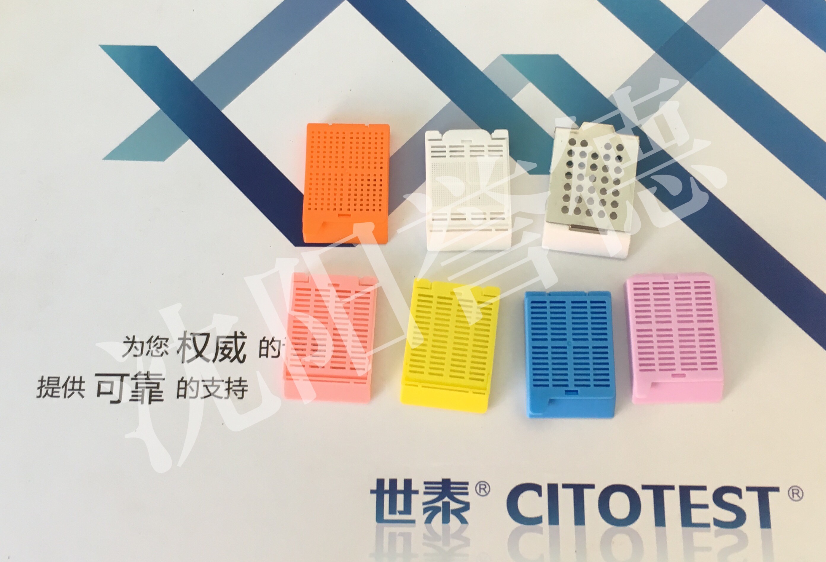 Purple Tissue Processing Cassettes With Strip Holes , Removable Lid Layout