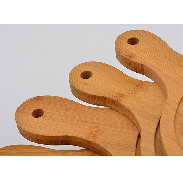 Custom Round Bamboo Pizza Board With Handle CE / EU Certified Customized for Kitchen
