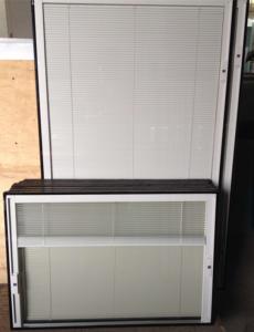 Wholesale 64&quot;*22&quot;size blinds between tempered glass 1&quot; thickness Belt drive instead of rope from china suppliers