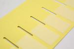 60x15-25mm Cable Adhesive Label 1mil Yellow Gloss Transparent Water Resistant