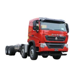 Wholesale 440 HP HOWO 8x4 Dump Truck Chassis with 5400mmx2450mmx1600mm Cargo Tank Dimension from china suppliers