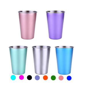 Wholesale Stainless Steel Shot Glass 6oz Drinking Vessel Wine Cup Unbreakable Coffee Tea Cup For Outdoor Camping Travel Silver from china suppliers