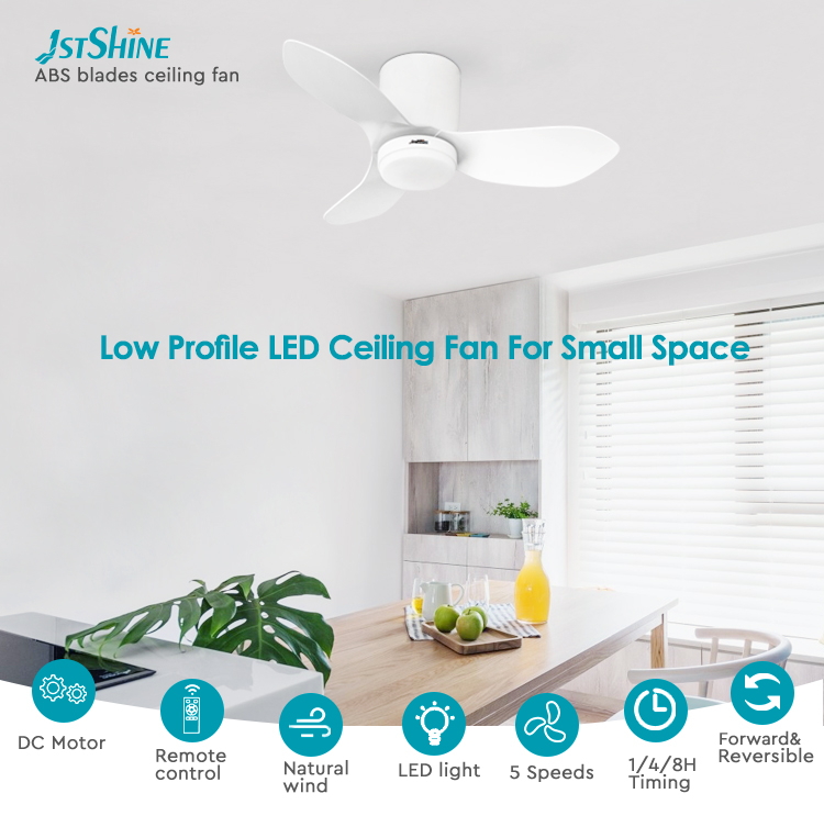 Small Space Big Impact 36" LED Ceiling Fan with 3 Color Dimmable Light and 5 Speeds