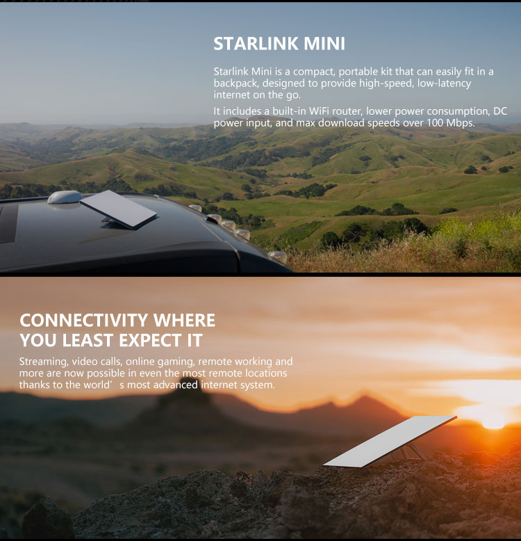 STARLINK Mini Mini Starlink Mount Kit AC Dual Band Wi-Fi System - White Starlink Mini Internet Kit