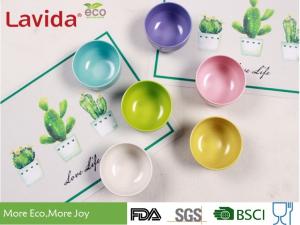 Wholesale Solid Color Bamboo Childrens Dinner Set Biodegradable Dinning Catering With Lid from china suppliers