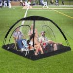 71*71*65''Inch 4-Person TPU Transparent Fiberglass Frame Quick Set Up Waterproof