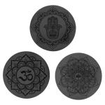 Round Type Non Slip Custom Printed Fitness Gym Sports 4 mm Natural Rubber PU