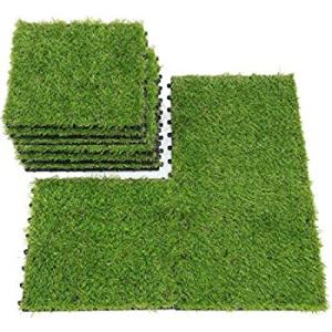 Wholesale Interlocking Faux Grass Tiles for Artificial Grass Turf Size 300x300x22/25mm Drainage from china suppliers