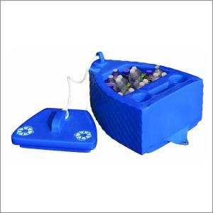 Wholesale Blue Beer Bottle Cooler , Floating Pool Cooler Glossy Vinyl Coating Durable from china suppliers