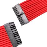Good quality Red sleeved 24 pin ATX power supply extension cable 18AWG