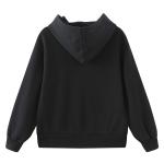 Long Sleeve Black Mens Casual Pullover 100 Cotton Plain Oversized Hoodie