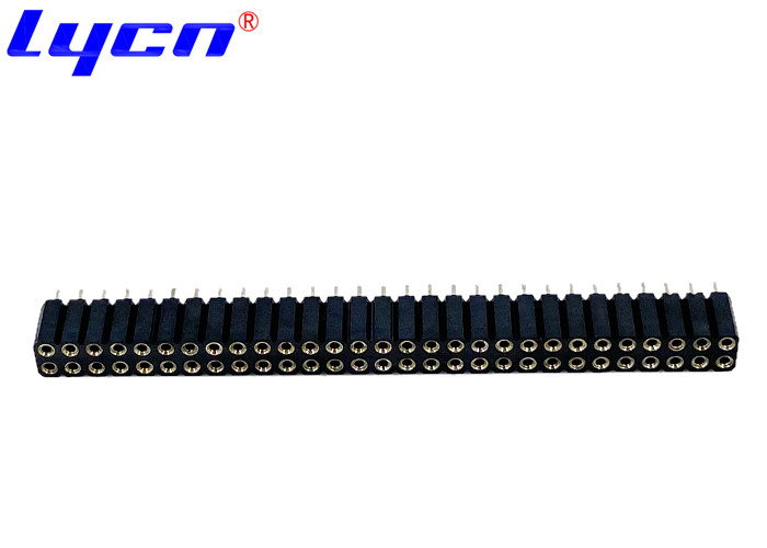 180° DIP PPS Round Female Pin Header 2.54 Mm Machined UL94V-0