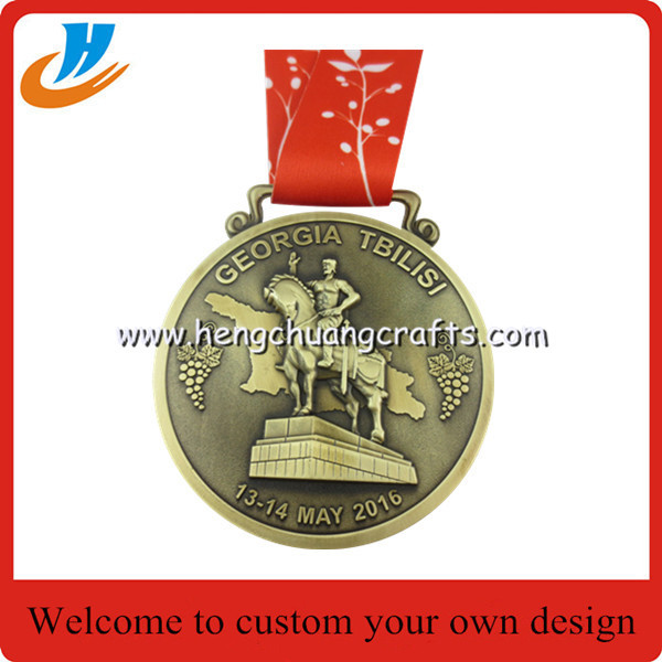 Die Cast 3D Raised horse Medals, Die casted embossed horse metal medallions