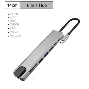 Wholesale ROHS MacBook Pro RJ45 Adapter PD Charging 8 Port USB3.0 HUB from china suppliers