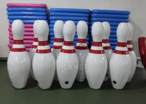 Wholesale 2.5m Tall White Blow Up Bowling Ball / Inflatable Human Bowling Set from china suppliers