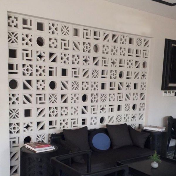 Garden Wall Screen Tiles Cement Breeze Blocks Precast Concrete Perforated Grid/Brick for Stylish Partitions & Accent Walls