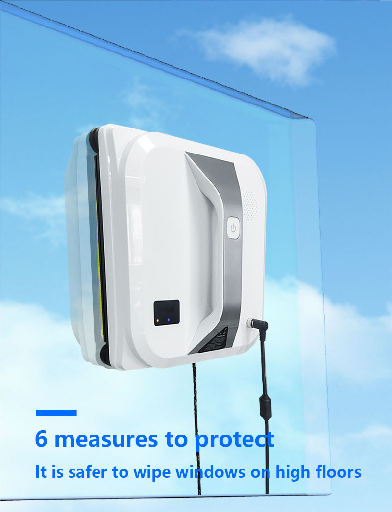 Infrared Navigation Window Cleaning Robot 1.5KGS 250mm Vacuum Window Cleaner