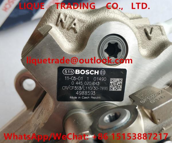 BOSCH Common Rail Fuel Pump 0445020043 , 0 445 020 043 , 4988593 , 0445 020 043