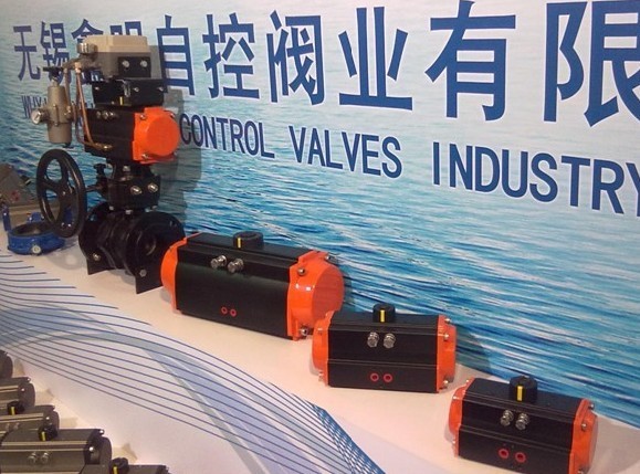 Wuxii xinming (XM) double action or single action rack and pinion pneumatic rotary actuator for valves