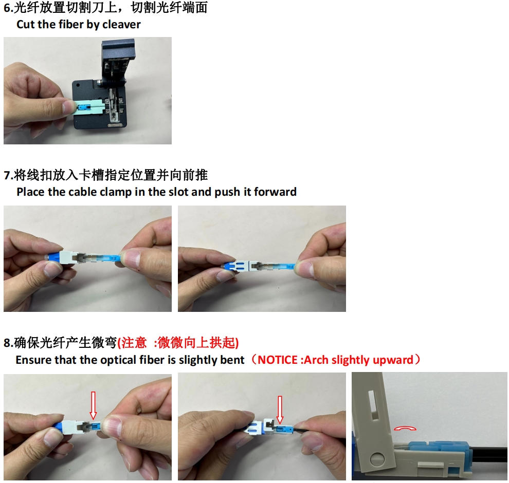 FTTH SC LC Fiber Optic Equipment Fast Connector for FTTX Hot Melt Laser Connection