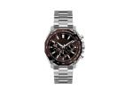 Solid Band 316L Stainless Steel Watches , Black Face Watch PVD Plating
