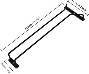 Wholesale 15.8-Inch Long Wine Glass Rack Under Cabinet Stemware Storage Holder with Screws from china suppliers