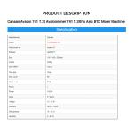 Asic BTC Miner Machine Canaan Avalon 741 7.3t Avalonminer 741 7.3th/s