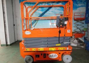 Wholesale Narrow Width Scissor Lift Aerial Work Platform Orange Manganese Steel from china suppliers