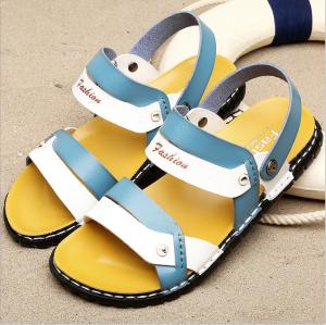 Wholesale Luxury Mens Summer Slip On Sandals , Custom Handcrafted Leather Sandals from china suppliers
