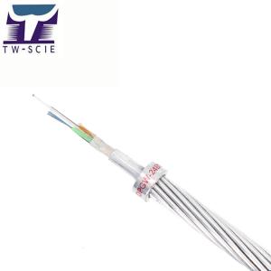 Wholesale optical ground wire 2 Layer Stranded Central Al Covered Stainless Steel Tube OPGW long distance fiber optic cable from china suppliers