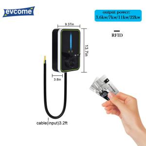 Wholesale RFID Electric Car AC EV Charger Wallbox Gun Base 3.6KW / 7KW / 11KW / 22KW 16A / 32A from china suppliers