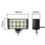 LED Working Light 24W Flood Beam 12-24V DC Offroad Trucks Tractor