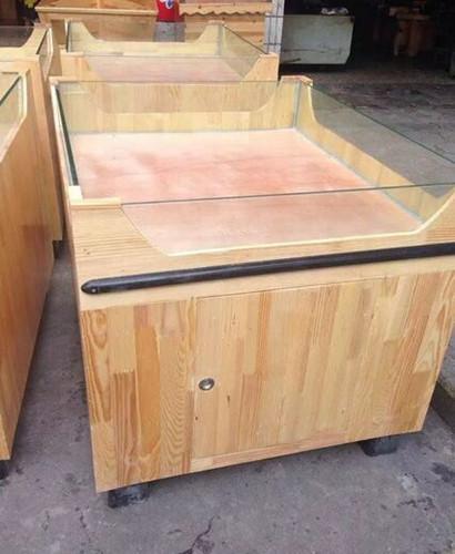 Customized Supermarket Stand Wood Storage Display Shelving Units / Wood Shelving