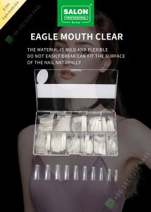 Wholesale Salon beauty false eagle month square nail tips French manufacture acrylic extra-long half cover tips from china suppliers