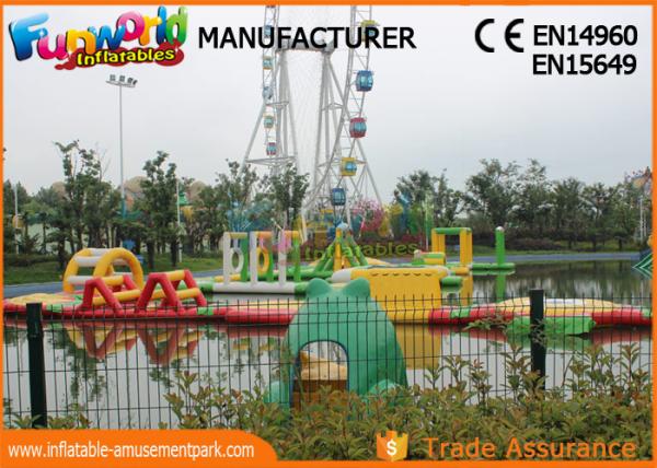 0.9mm PVC Tarpaulin Inflatable Water Parks , Mega Inflatable Water Sports for