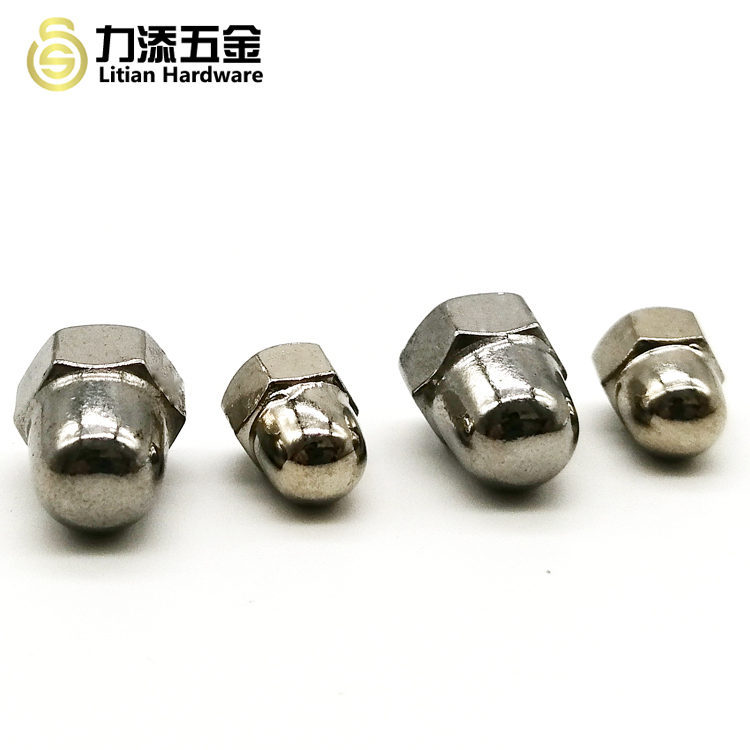 SS304 Hexagon Domed Cap Nuts Waterproof , Decorative Din 1587 Nut