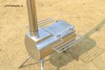 Portable Firewood Stove Grill Stainless Steel Outdoor Stove for Camping Cooking