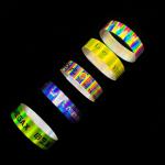 Factory Laser Glitter Paper Bracelets Event Custom Concert Festival Neon Rainbow