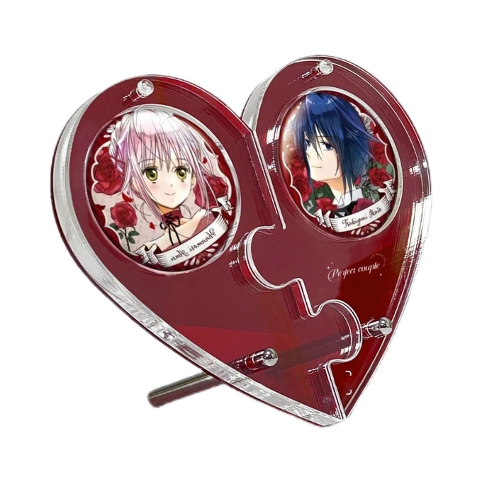 Stylish Heat-shape Acrylic Cartoon Figure Badge Holder Plexiglas Holder for Badge Organization