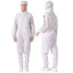 Conductive Fiber Anti Static Overall ESD Unisex Overcoat Cleanroom Suit