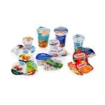 printed 144mm Aluminum Yogurt Foil Lid 120 Mic For Dairy Packaging